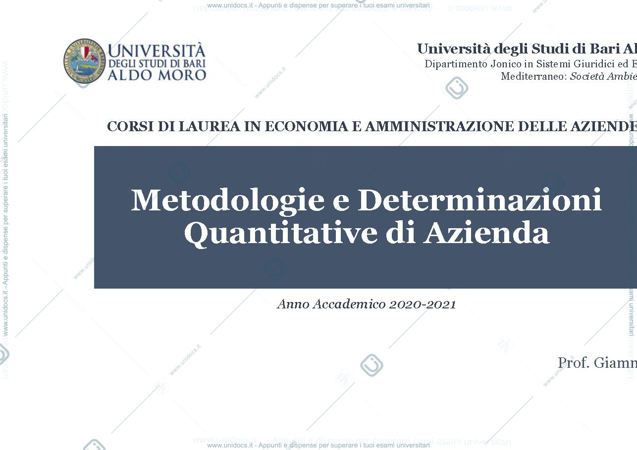 Anteprima pagina 1 — analisi di bilancio