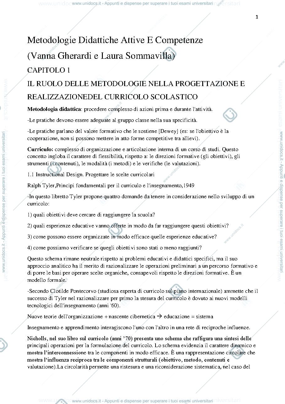 Anteprima pagina 1 — Metodologie Didattiche Attive E Competenze 