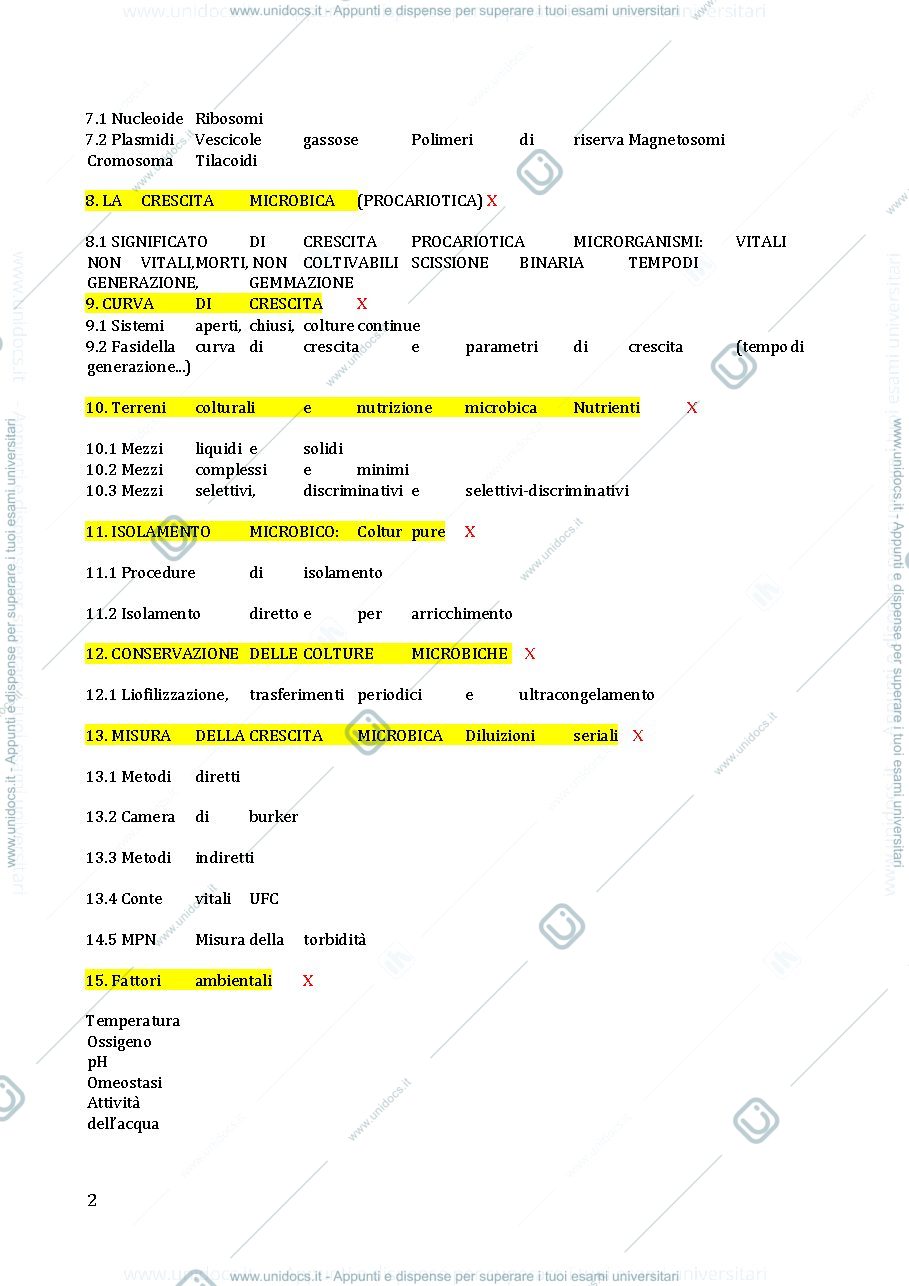 Anteprima pagina 2 — Prima parte corso microbiologia 