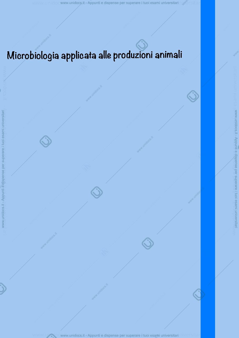 Anteprima pagina 1 — Microbiologia applicata alle produzioni animali