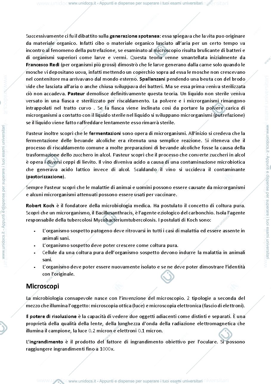 Anteprima pagina 2 — Appunti Microbiologia