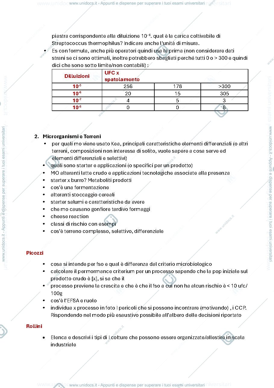 Anteprima pagina 2 — Domande e appunti microbiologiche applicata 