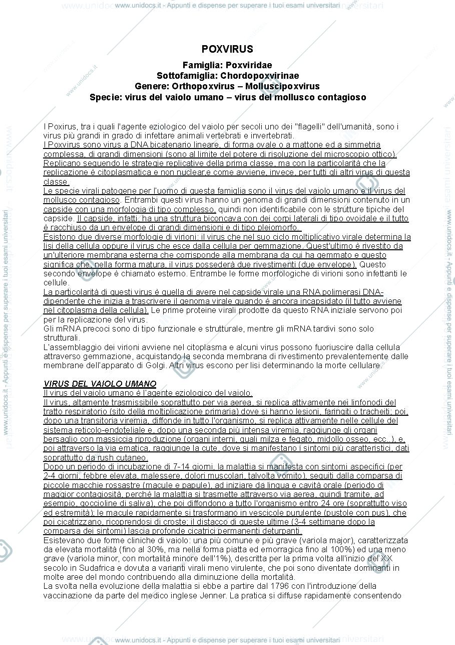 Anteprima pagina 1 — Poxvirus