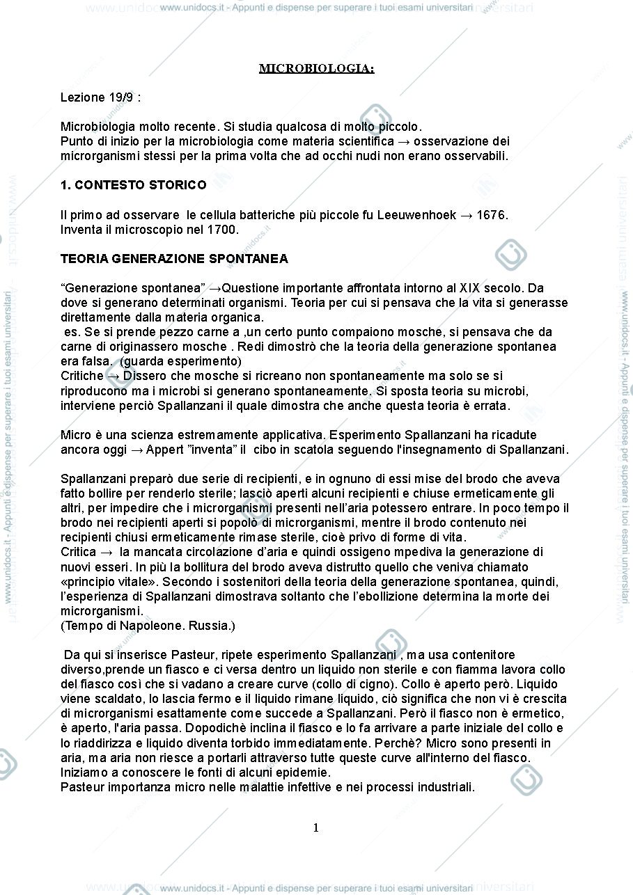 Anteprima pagina 1 — Microbiologia con Laboratorio