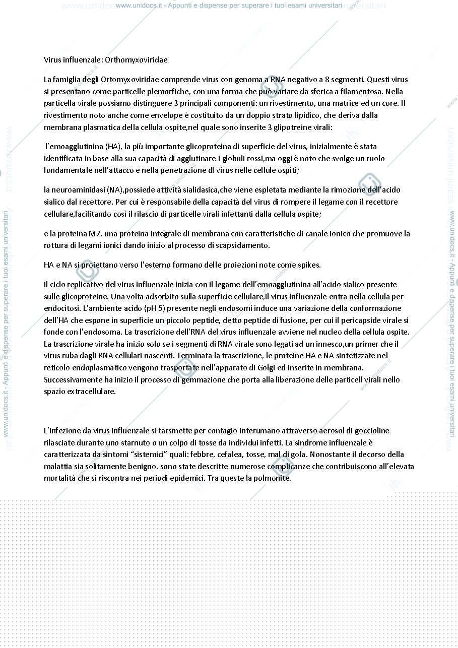 Anteprima pagina 1 — virus influenzale