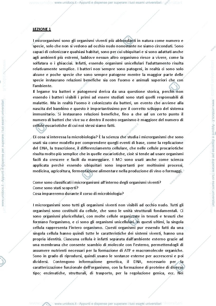 Anteprima pagina 1 — Microbiologia prof baccigalupi