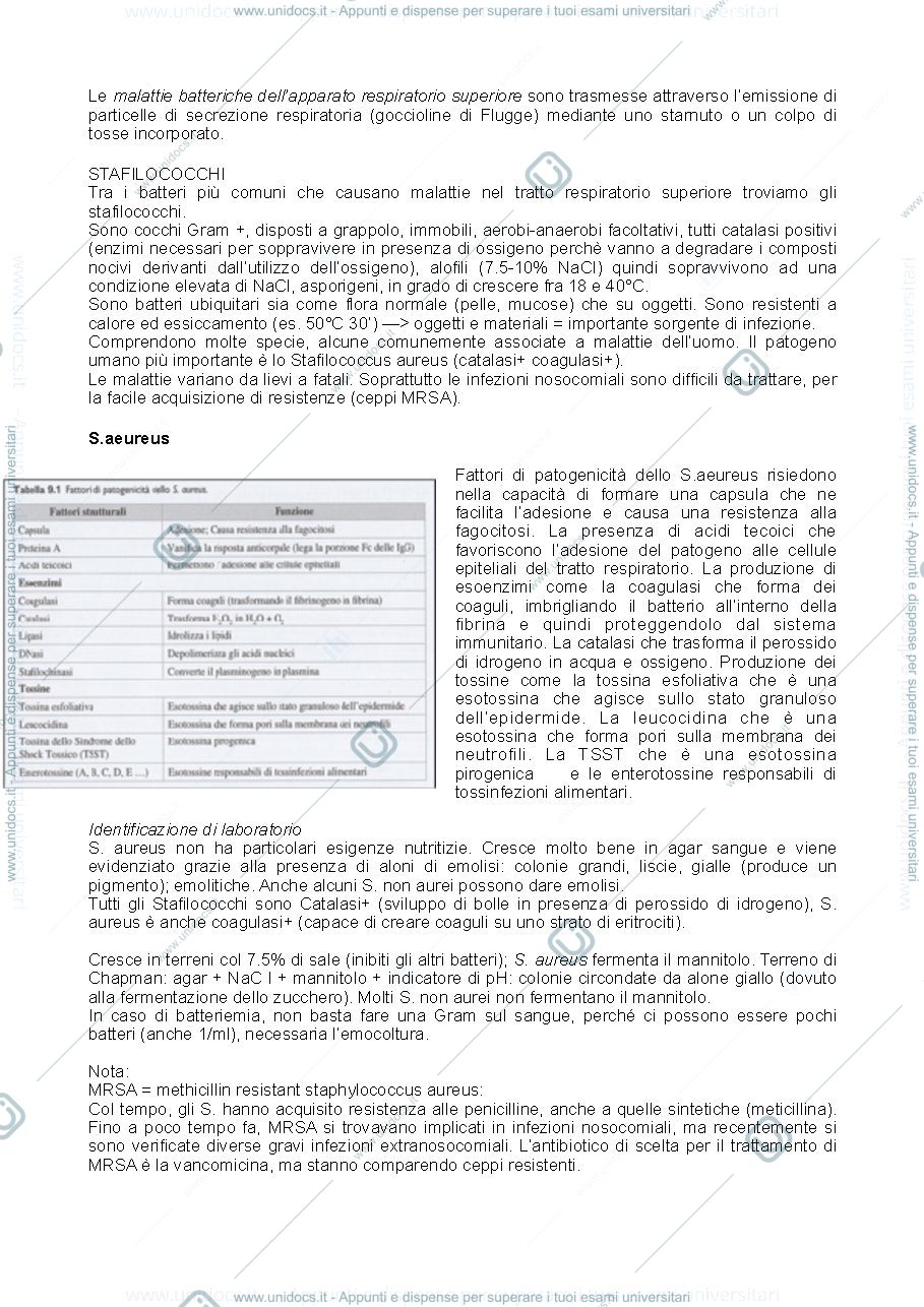 Anteprima pagina 2 — infezioni microbiche dell'apparato respiratorio