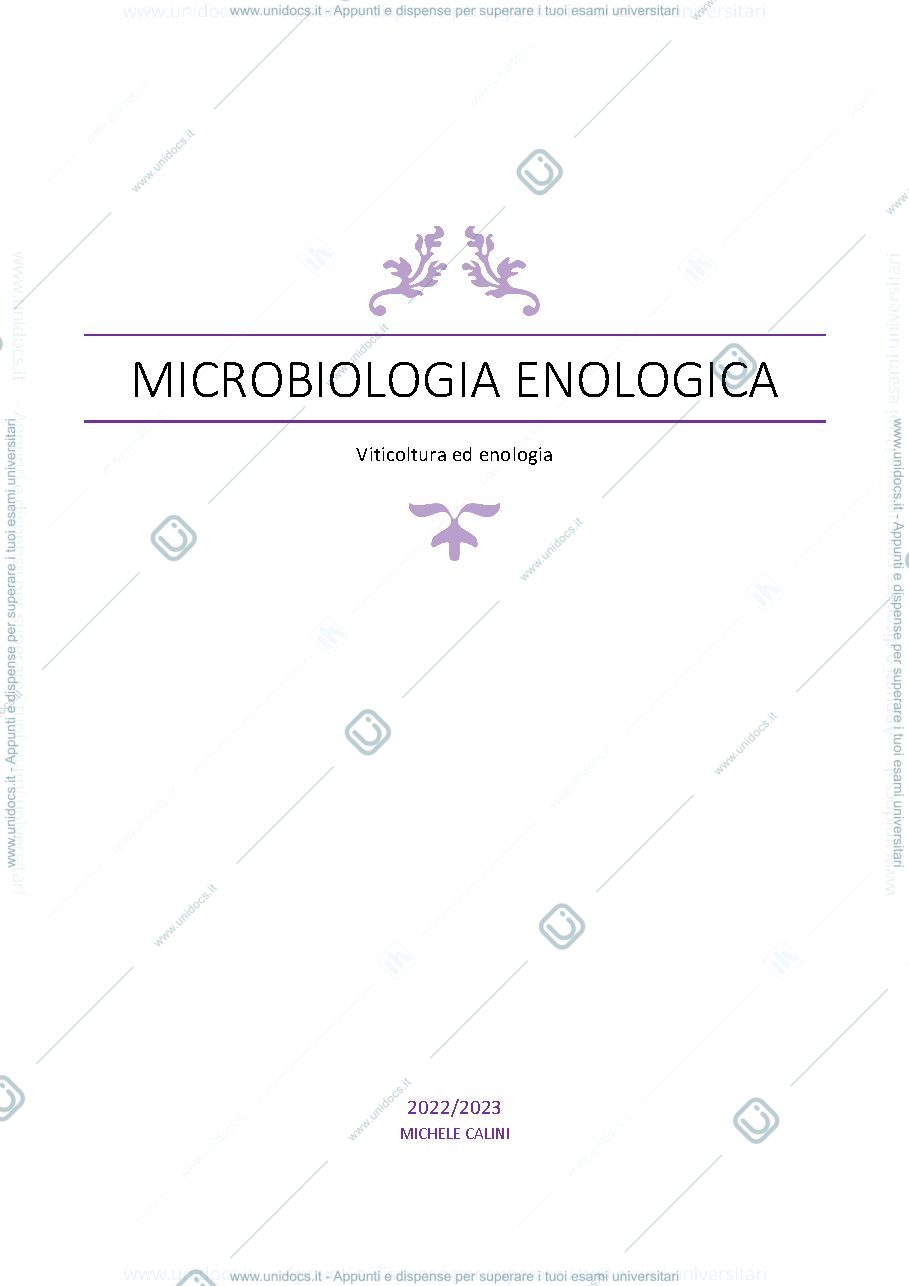 Anteprima pagina 1 — MICROBIOLOGIA ENOLOGICA