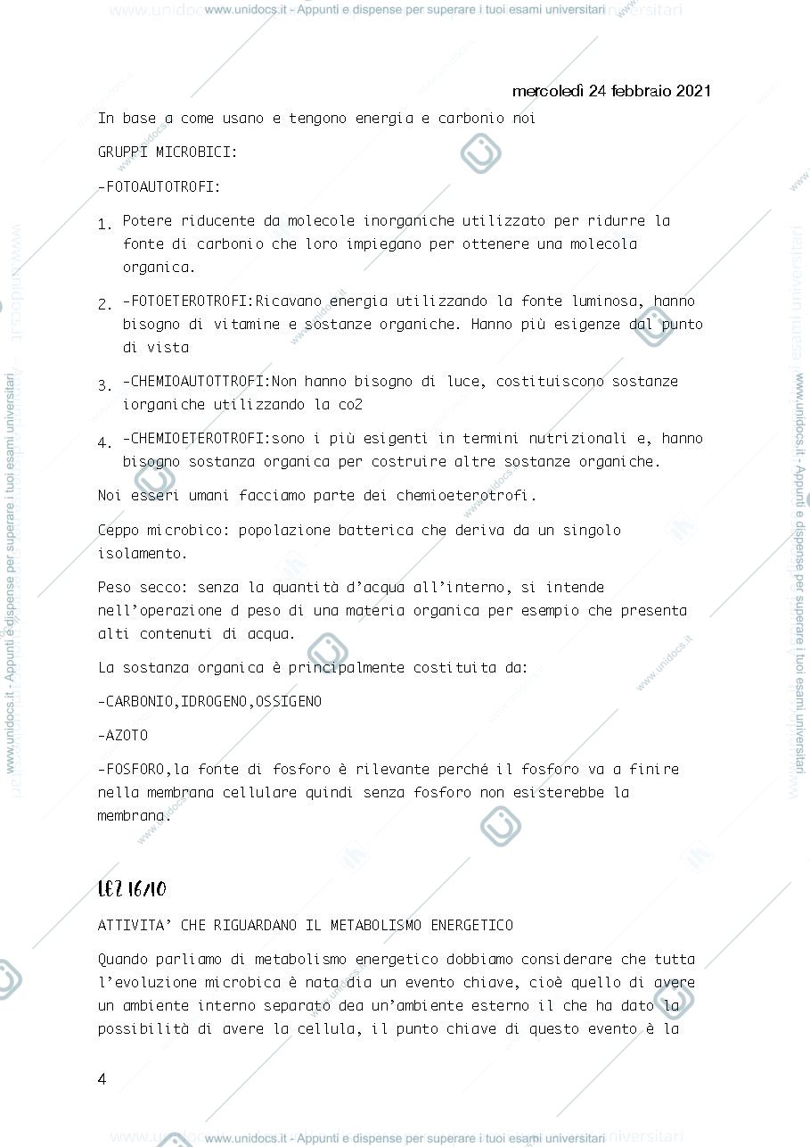 Anteprima pagina 4 — Microbiologia generale 