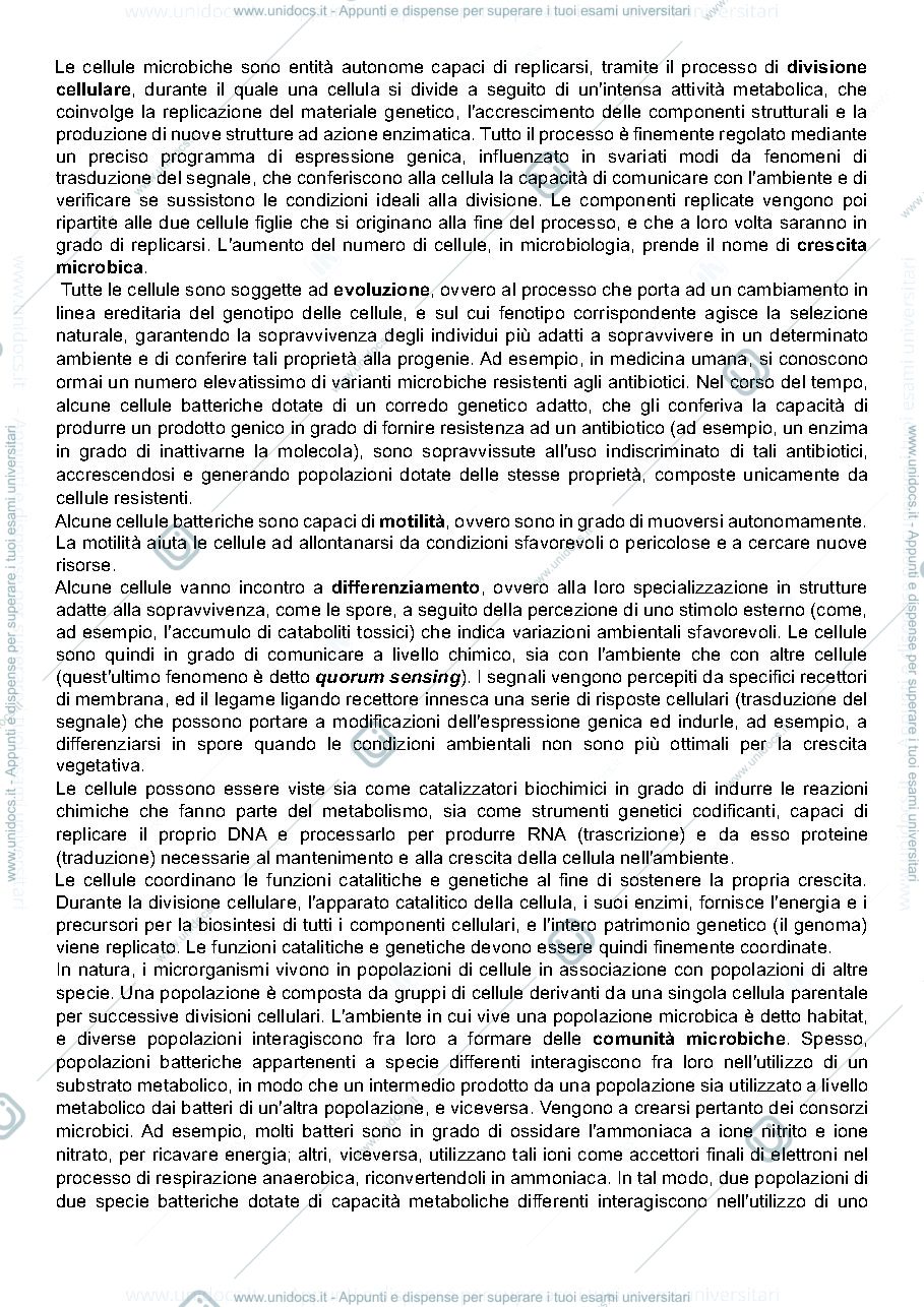 Anteprima pagina 2 — Appunti microbiologia