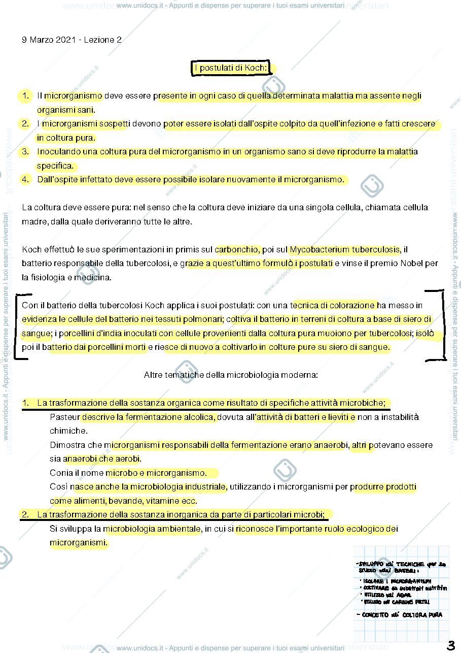 Anteprima pagina 3 — Appunti microbiologia generale