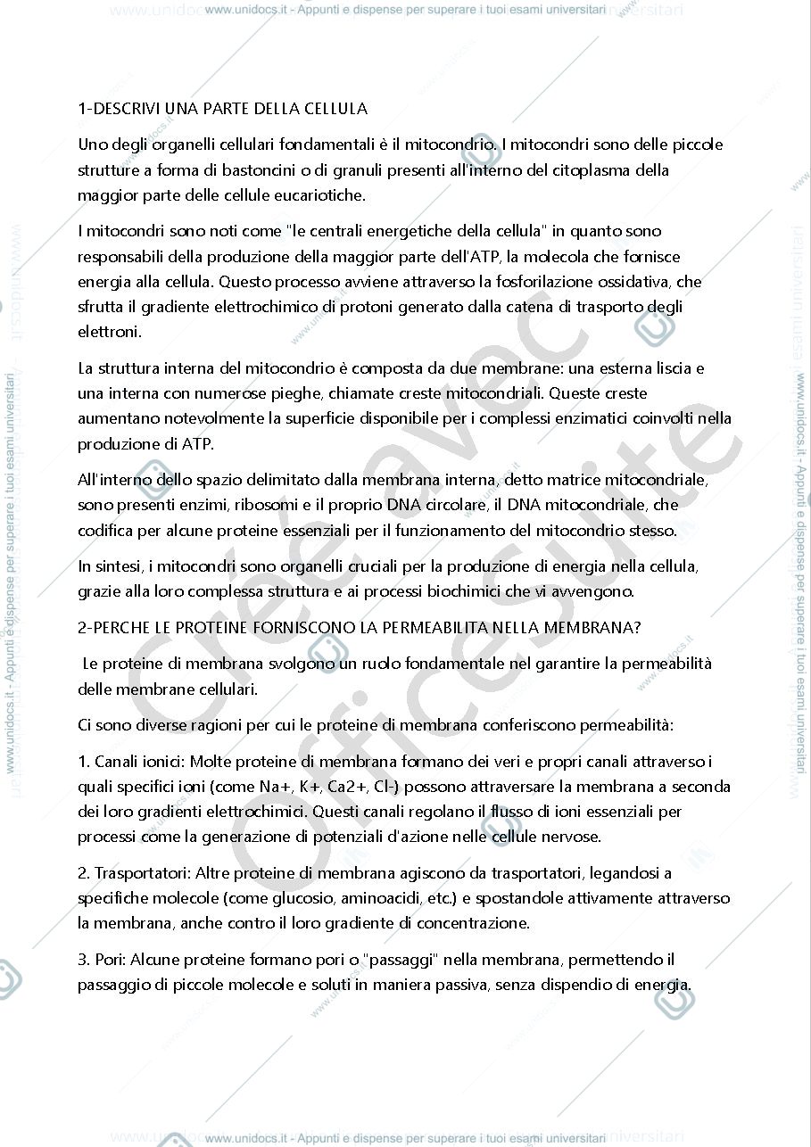 Anteprima pagina 1 — Prova orale Microbiologia Generale 