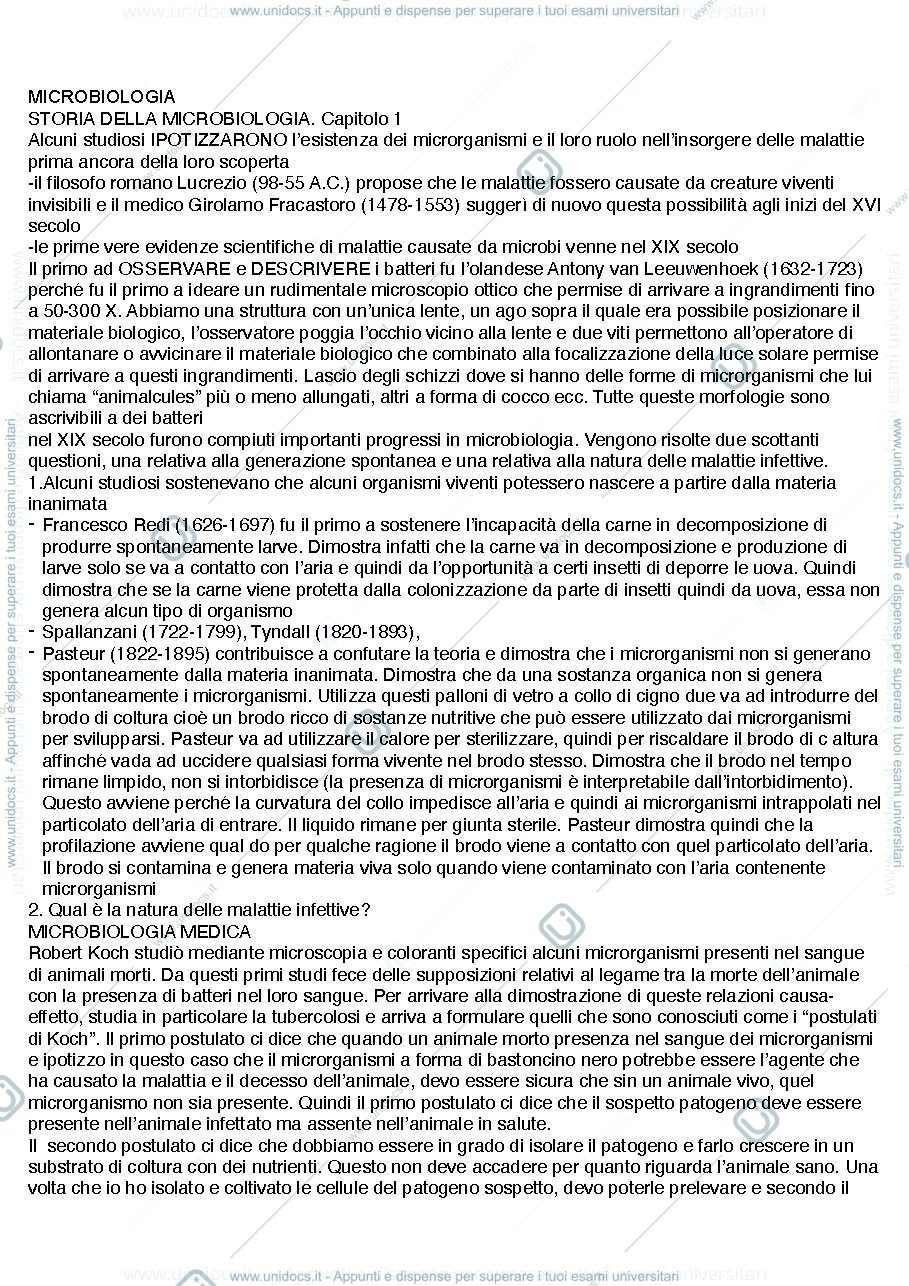Anteprima pagina 1 — Microbiologia generale