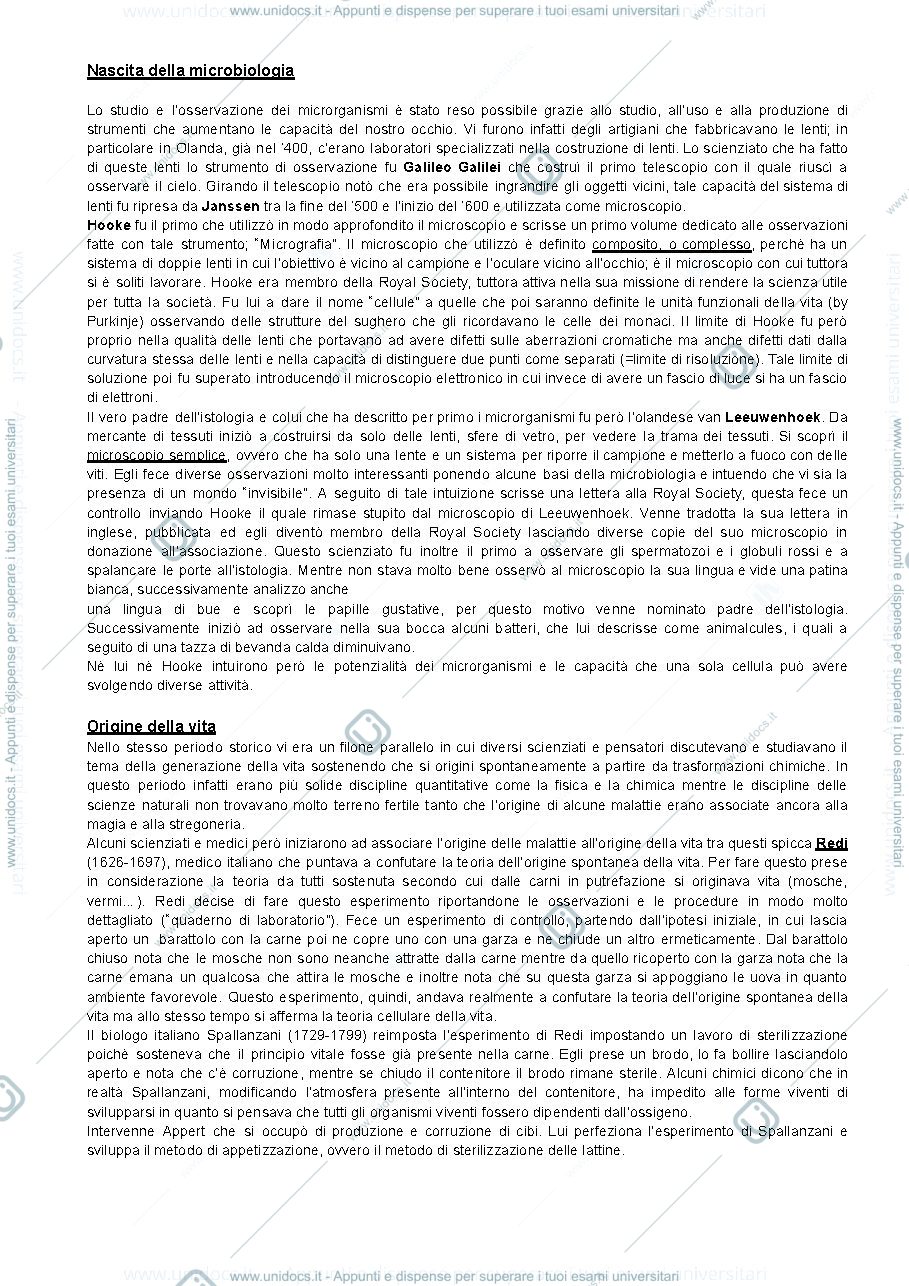 Anteprima pagina 1 — Microbiologia