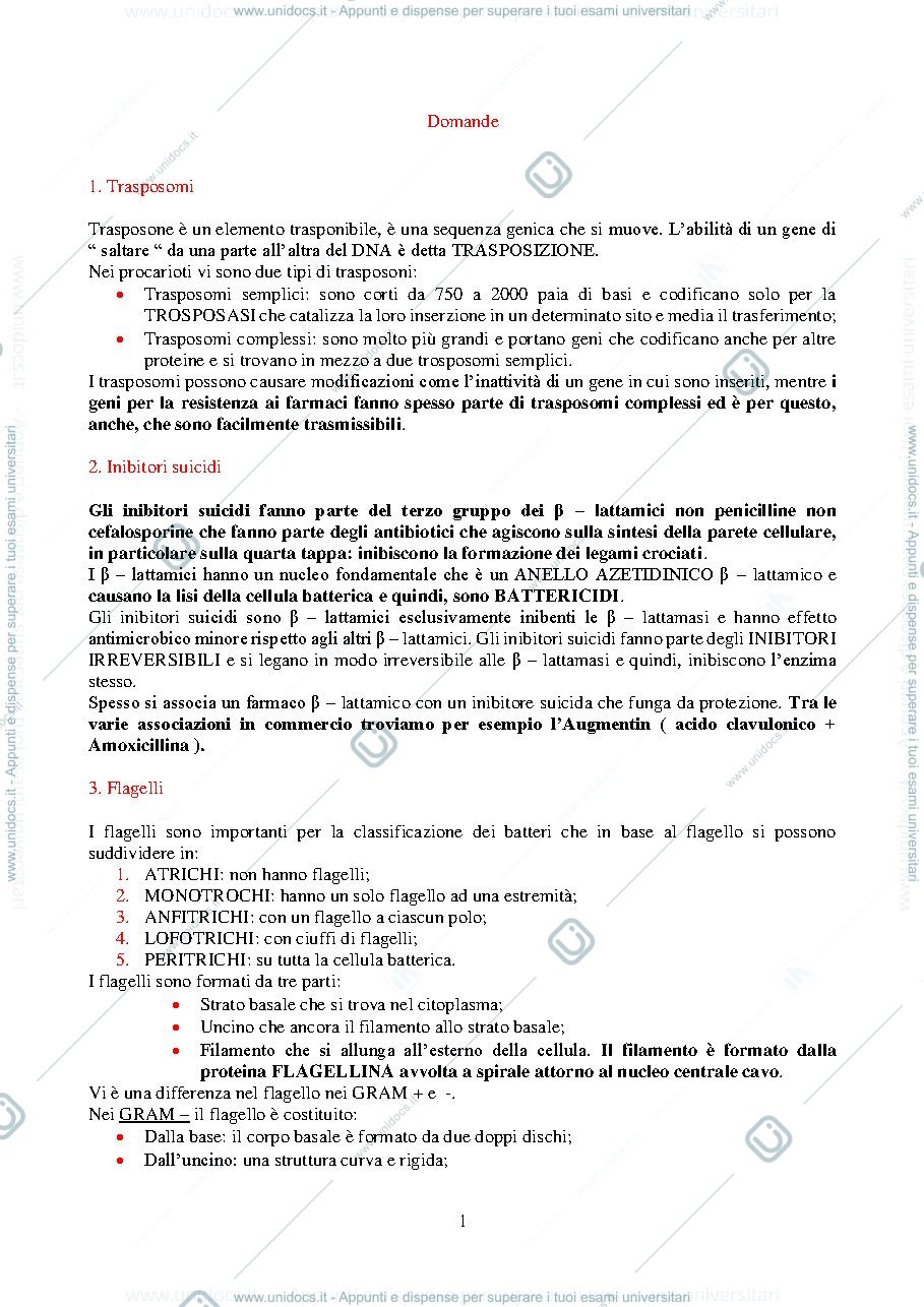 Anteprima pagina 1 — Microbiologia