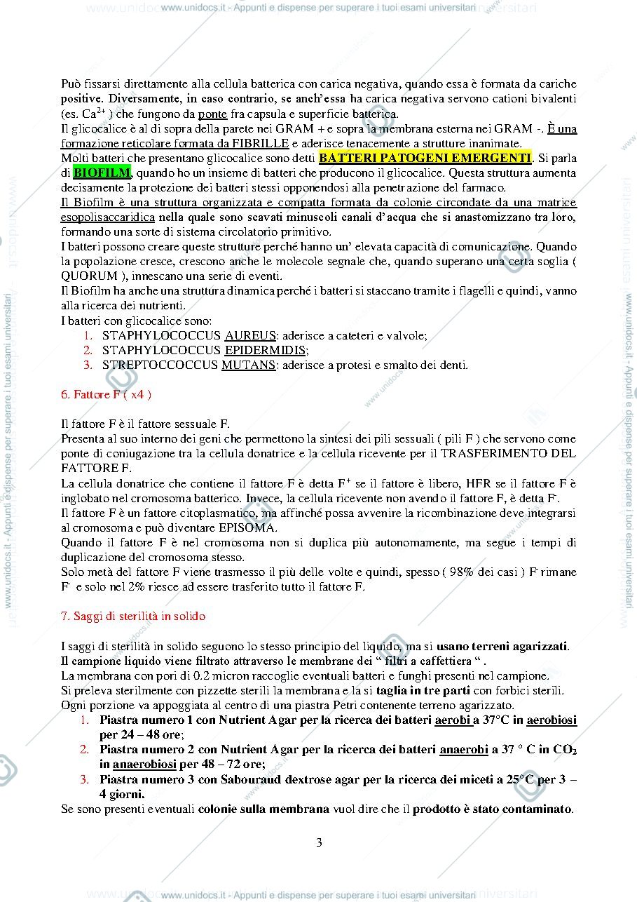 Anteprima pagina 3 — Microbiologia