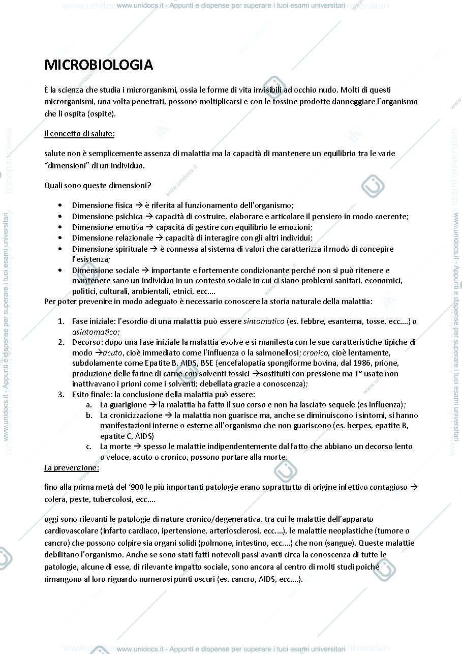 Anteprima pagina 1 — MICROBIOLOGIA SBOBINE