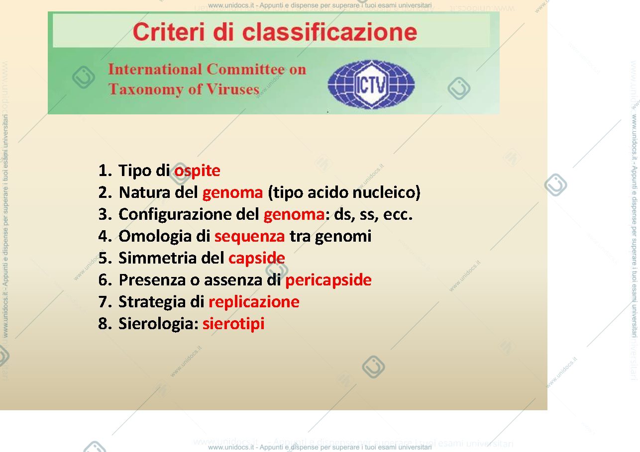 Anteprima pagina 3 — Classificazione virus
