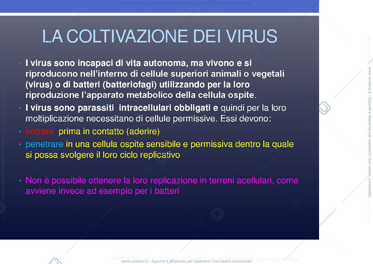 Anteprima pagina 2 — La coltivazione dei virus 