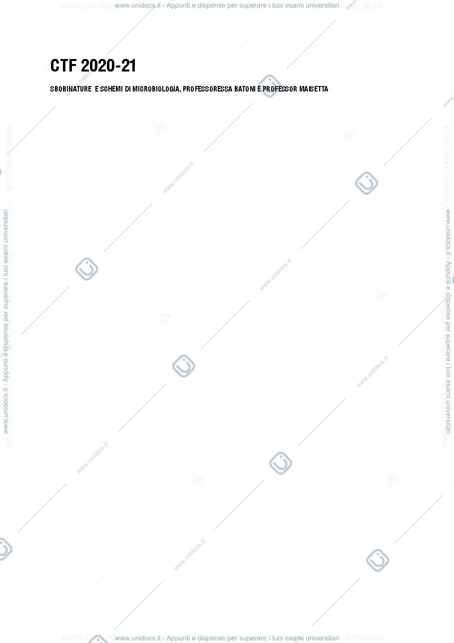 Anteprima pagina 1 — appunti di microbiologia 