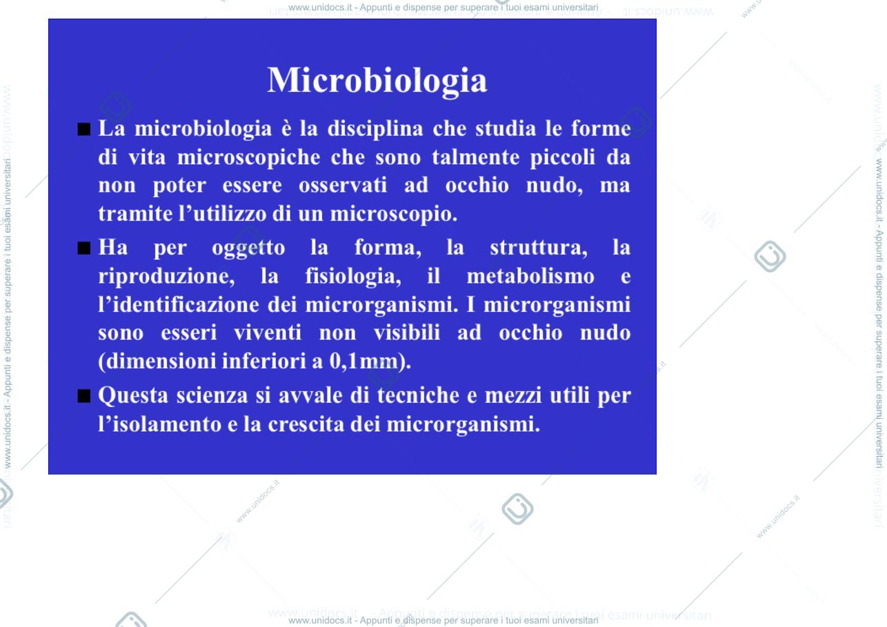 Anteprima pagina 2 — Microbiologia slide ppt