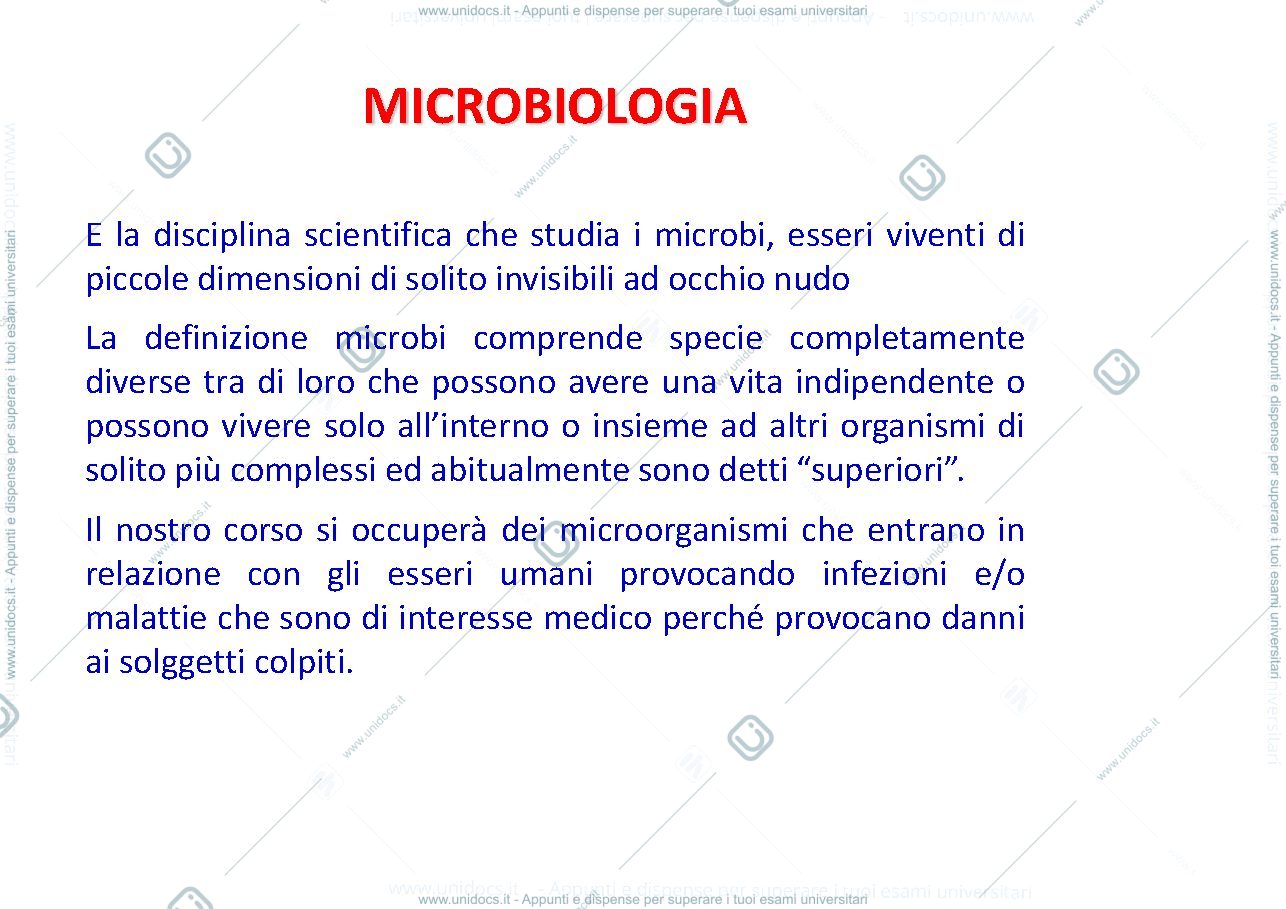 Anteprima pagina 2 — LEZIONE 0 - microbiologia