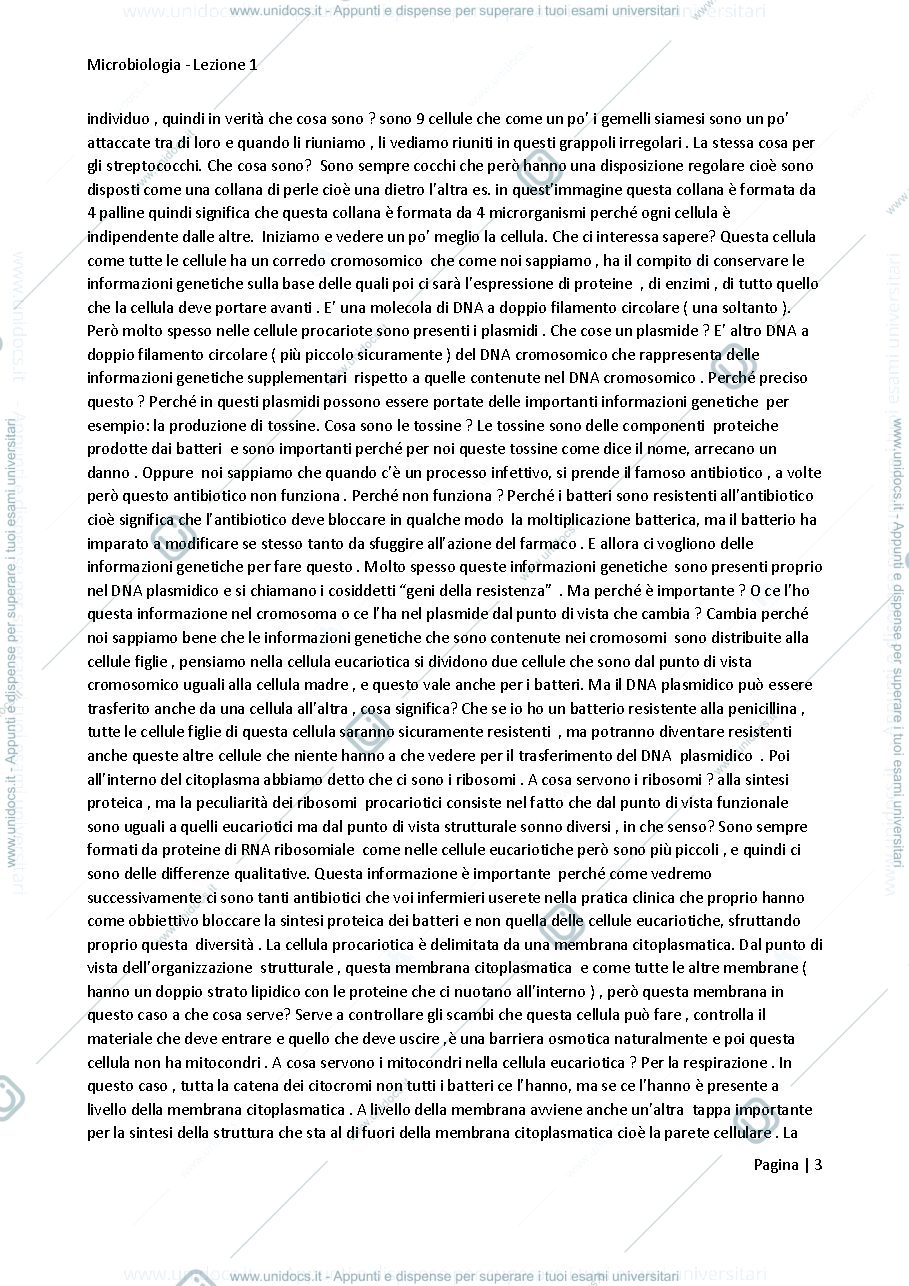 Anteprima pagina 3 — Riassunti Microbiologia