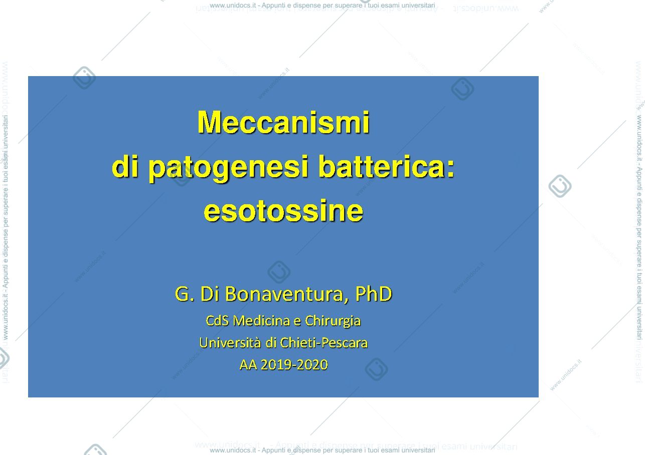 Anteprima pagina 1 — tossine batteriche