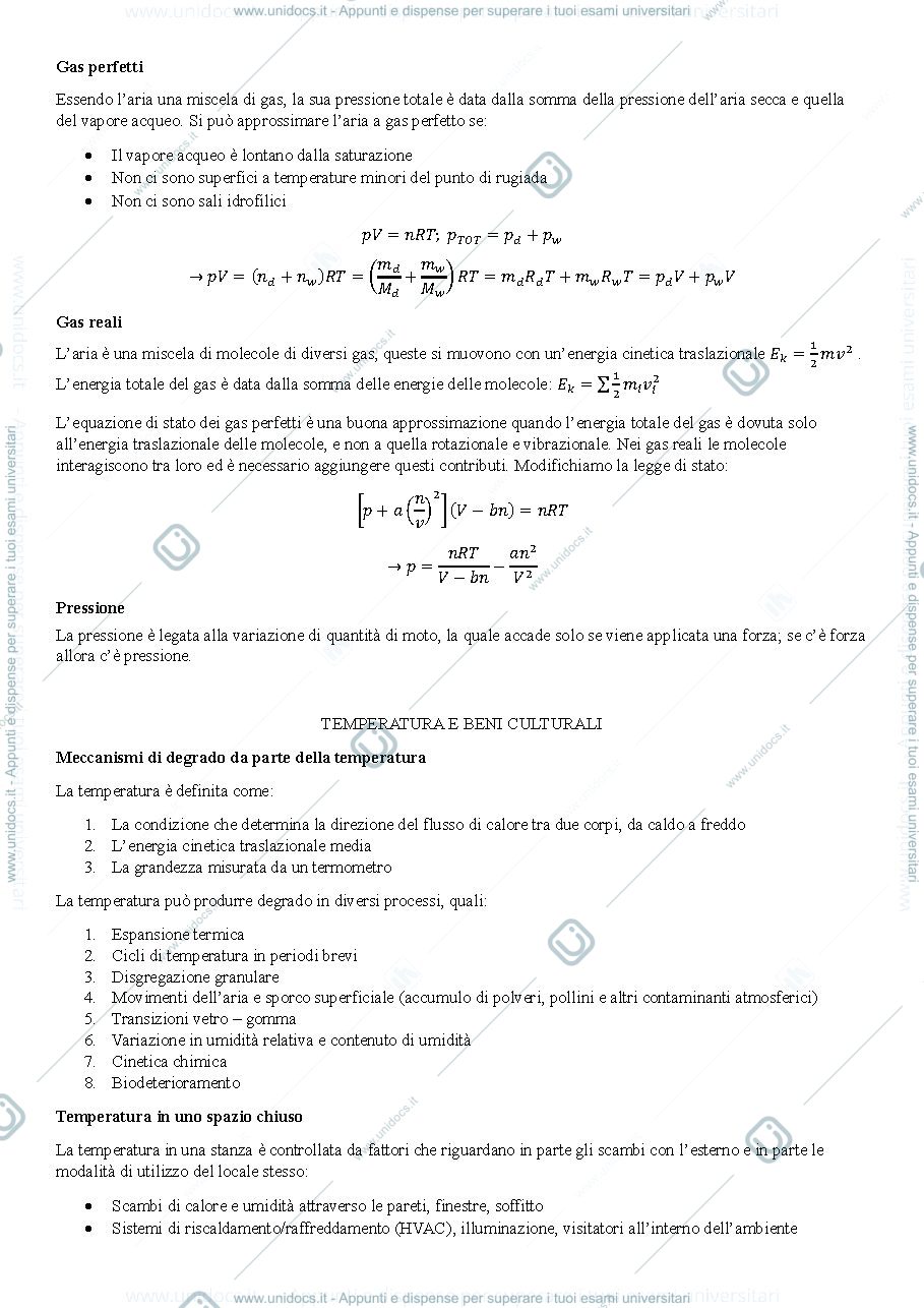 Anteprima pagina 2 — Appunti Microclimatologia per i Beni Culturali (Prof. Giudici)