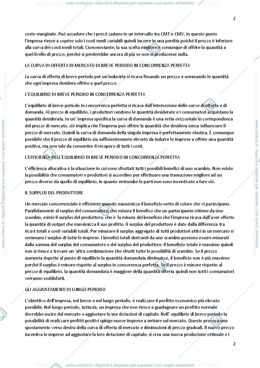 Anteprima pagina 2 — Microeconomia 1 parziale