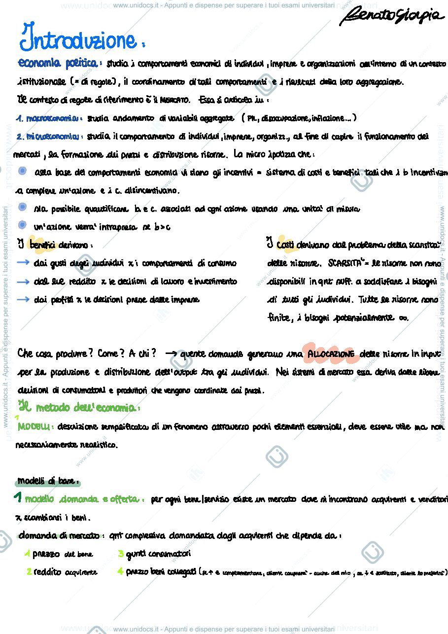 Anteprima pagina 1 — appunti micro