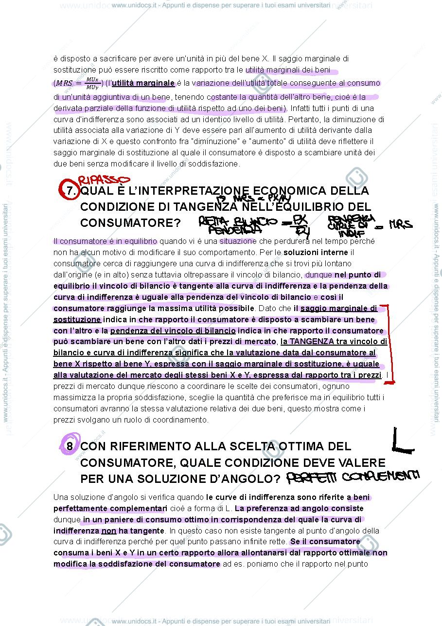 Anteprima pagina 4 — Domande microeconomia 