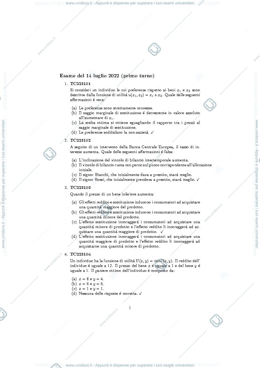 Anteprima pagina 1 — Esame