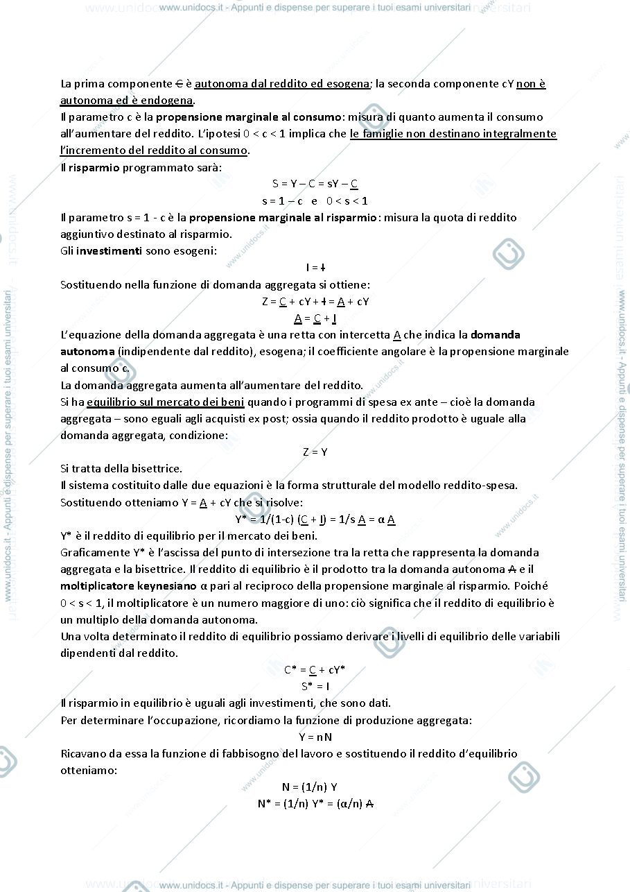 Anteprima pagina 2 — Appunti macroeconomia 