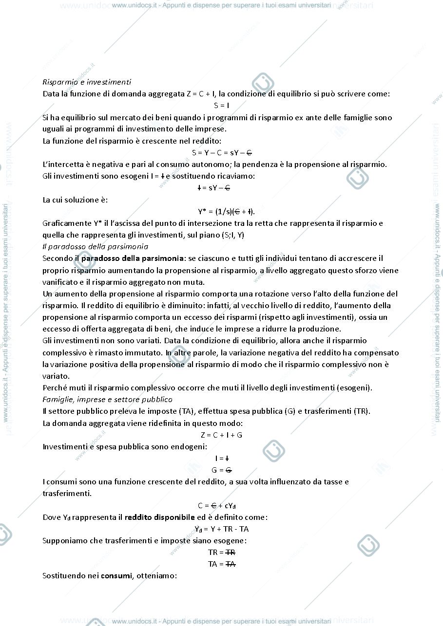 Anteprima pagina 4 — Appunti macroeconomia 