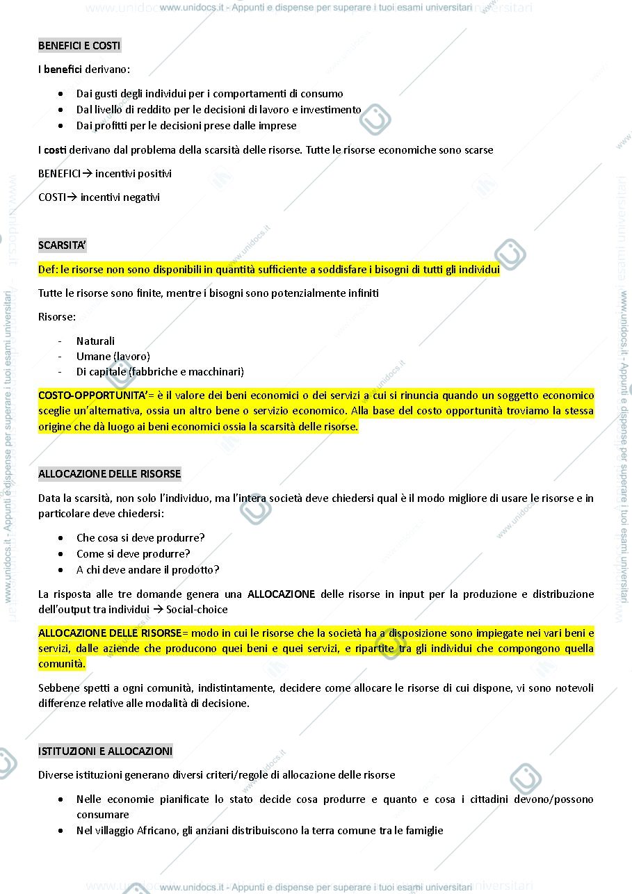 Anteprima pagina 2 — APPUNTI MICROECONOMIA COMPLETI