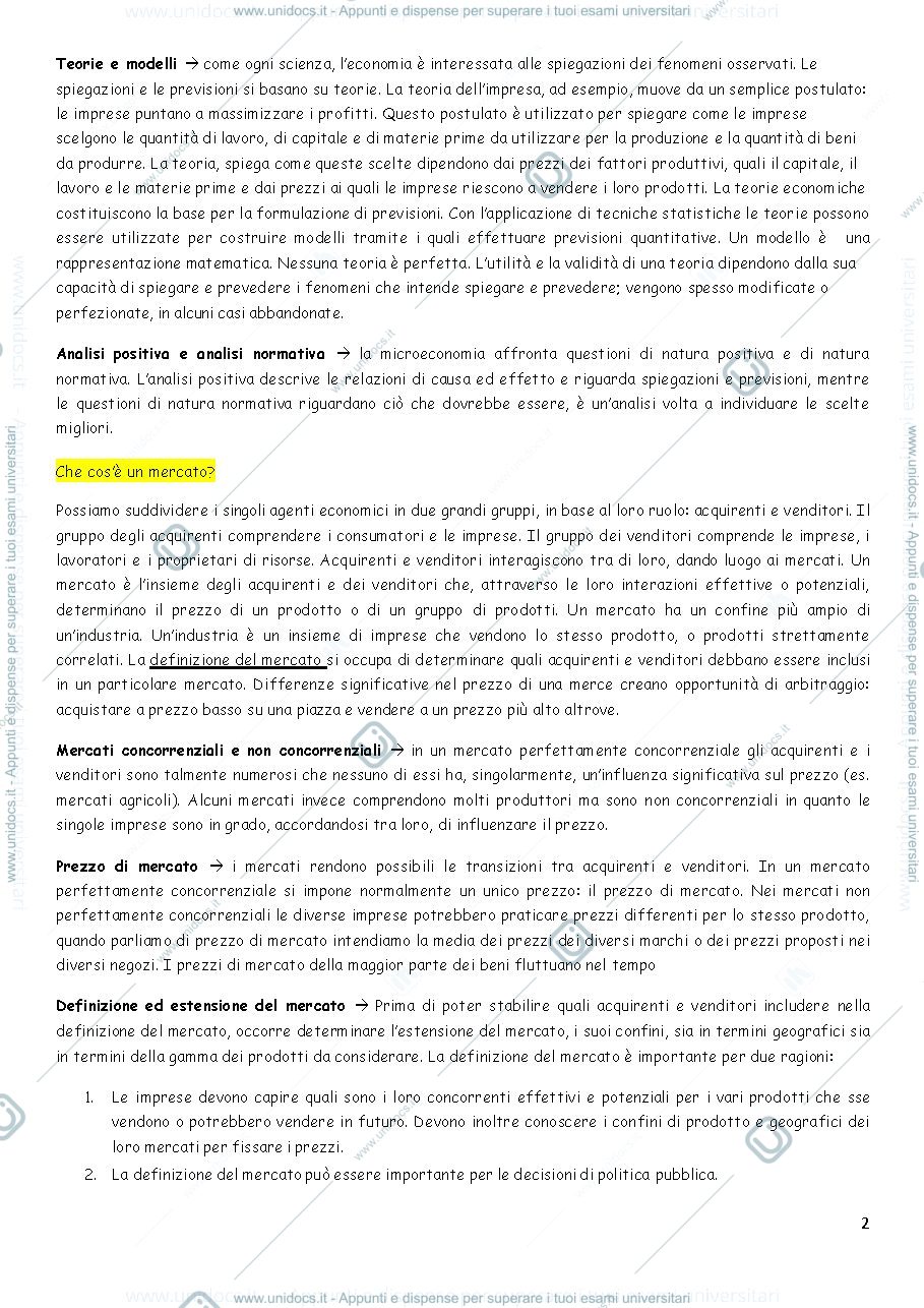 Anteprima pagina 2 — Appunti microeconomia