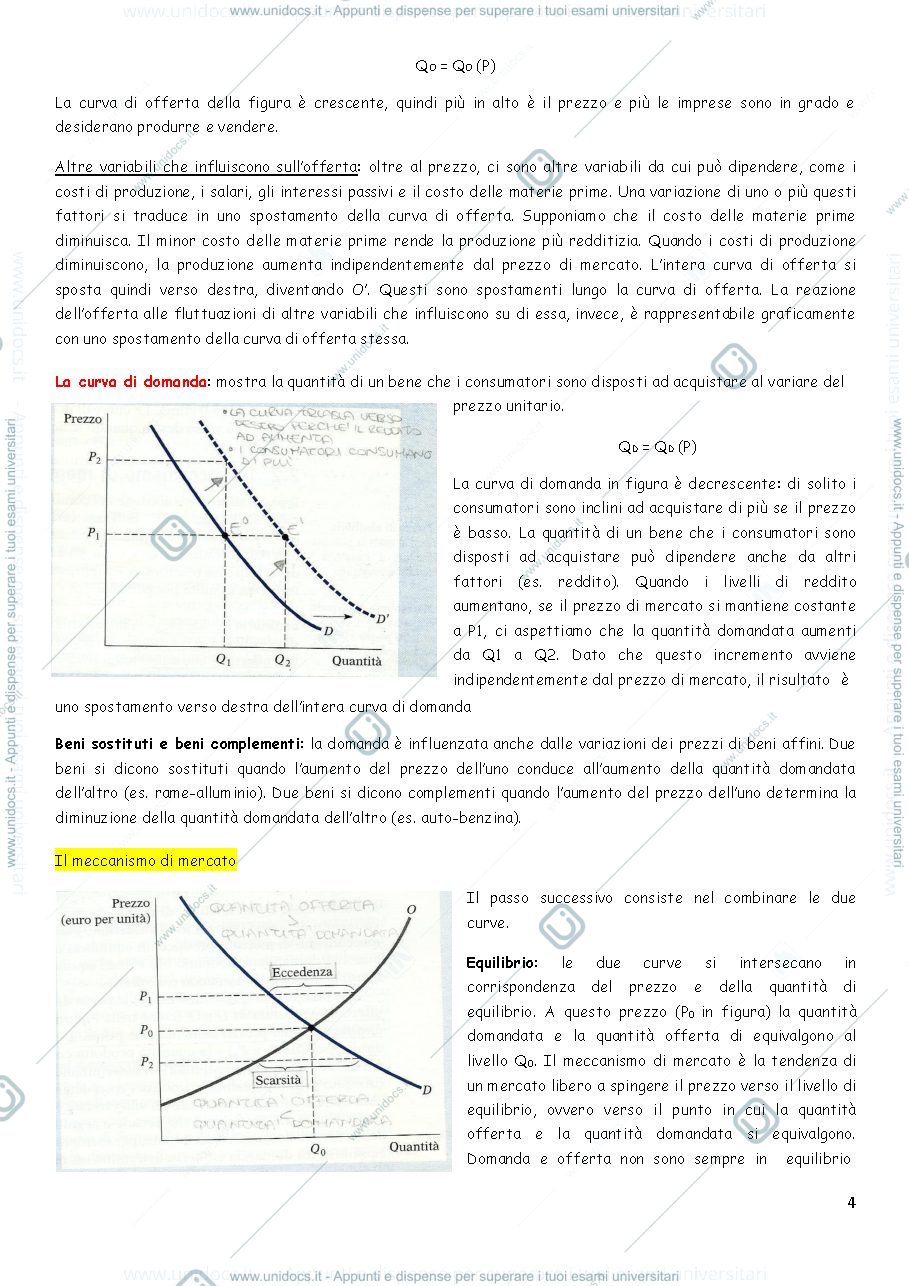 Anteprima pagina 4 — Appunti microeconomia