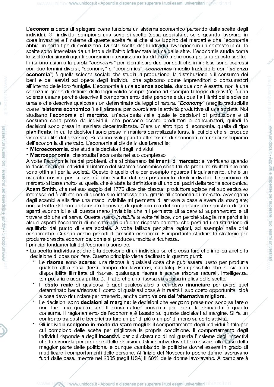 Anteprima pagina 1 — Microeconomia 