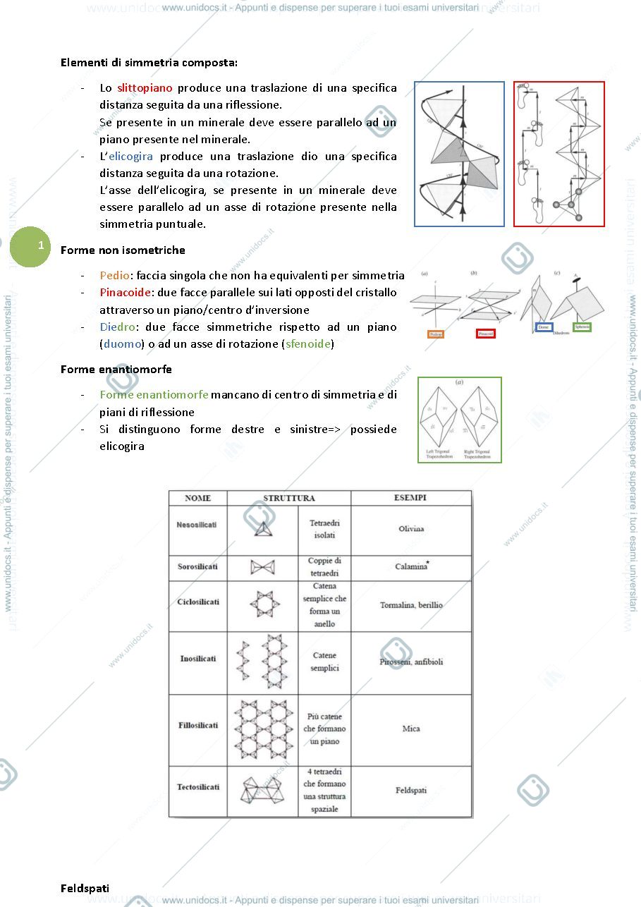 Anteprima pagina 1 — Appunti Mineralogia Unimib 2018