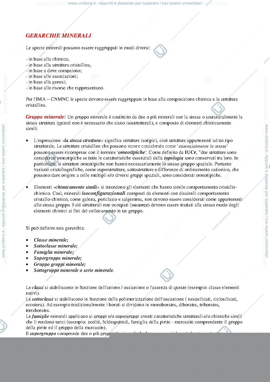 Anteprima pagina 2 — classificazione minerali
