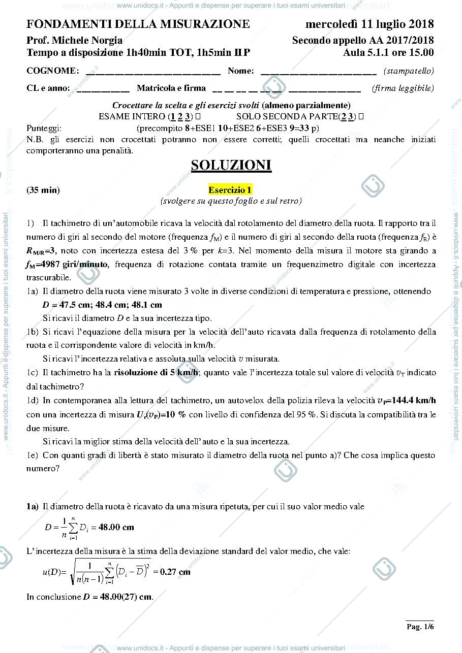 Anteprima pagina 1 — 180711-FM esami prof: Norgia
