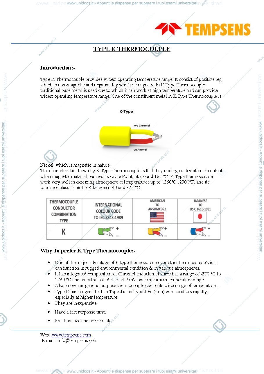 Anteprima pagina 1 — 8.S.TC_datasheet termocoppia lezioni prof: Norgia