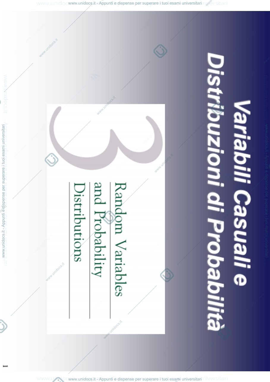 Anteprima pagina 1 — 2.Variabili Casuali e Distribuzioni di Probabilità lezioni prof: Norgia