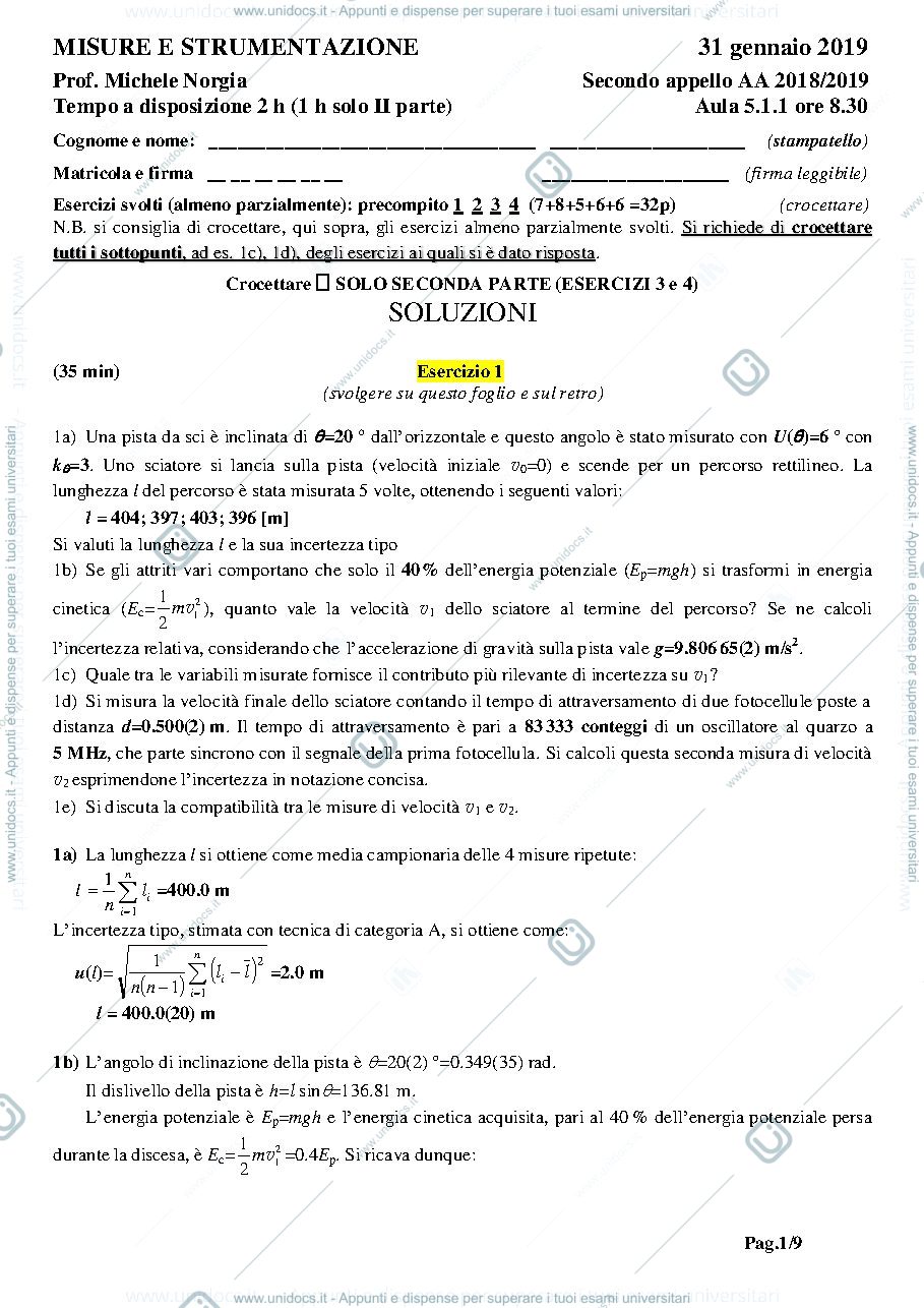 Anteprima pagina 1 — 190131-MA esami prof: Norgia
