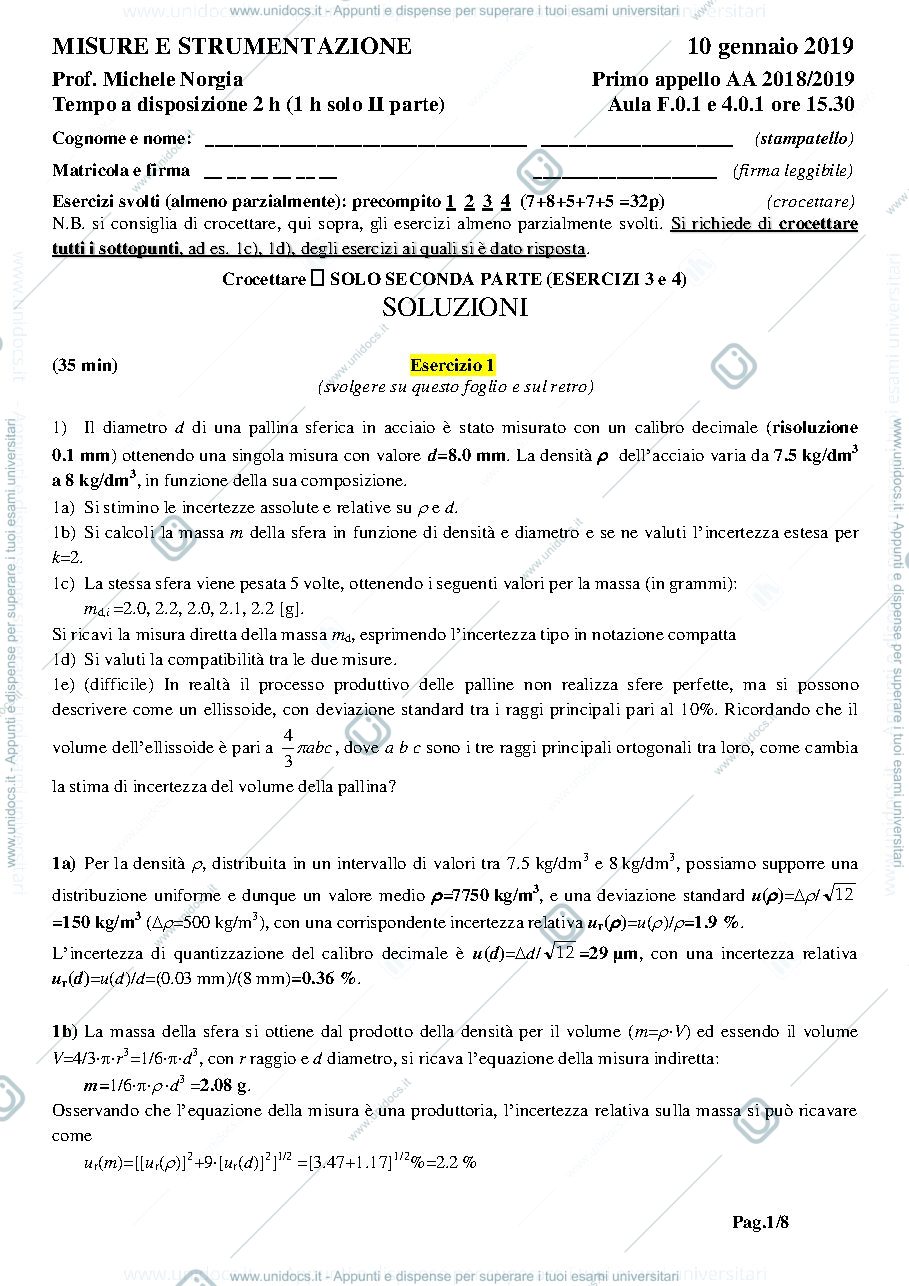 Anteprima pagina 1 — 190110-MA esami prof: Norgia