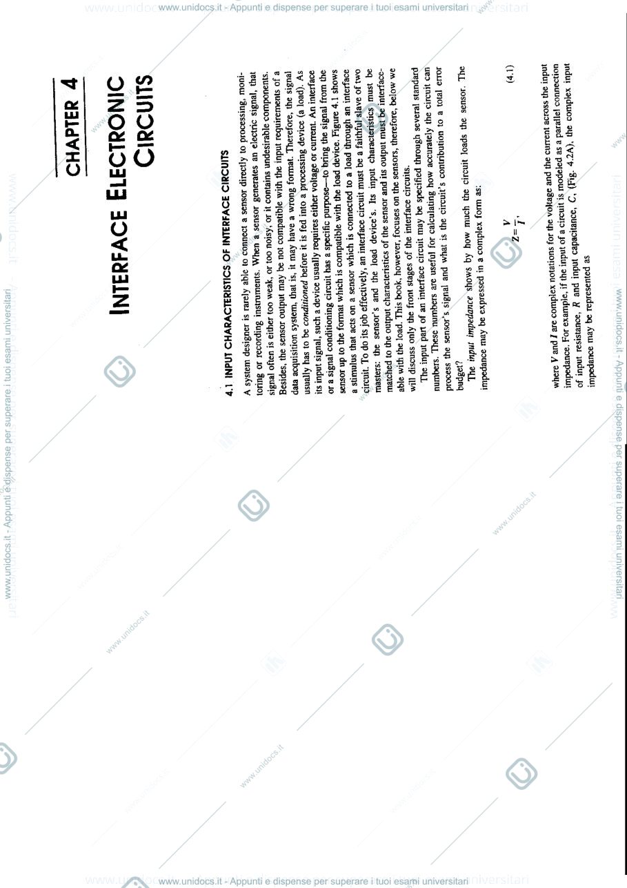 Anteprima pagina 1 — elettronica di condizionamento lezioni prof: Norgia