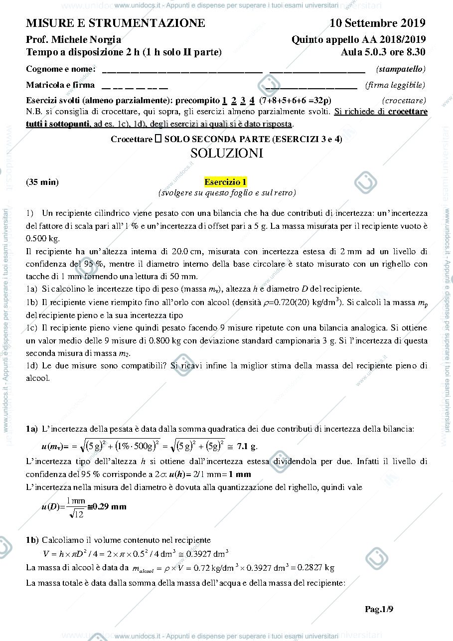 Anteprima pagina 1 — 190910-MA esami prof: Norgia