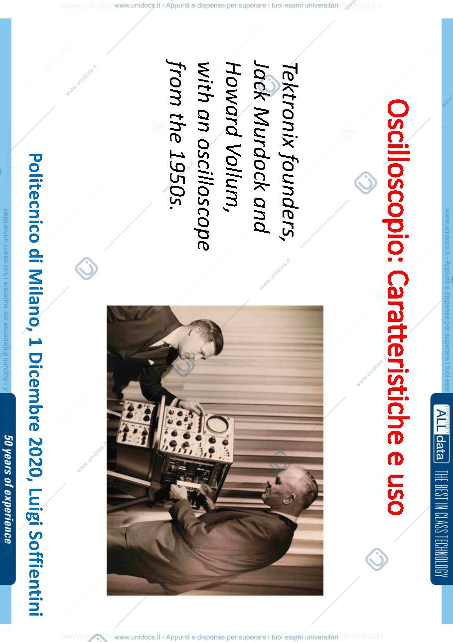 Anteprima pagina 1 — 19.Seminario ALLDATA su oscilloscopi lezioni prof: Norgia