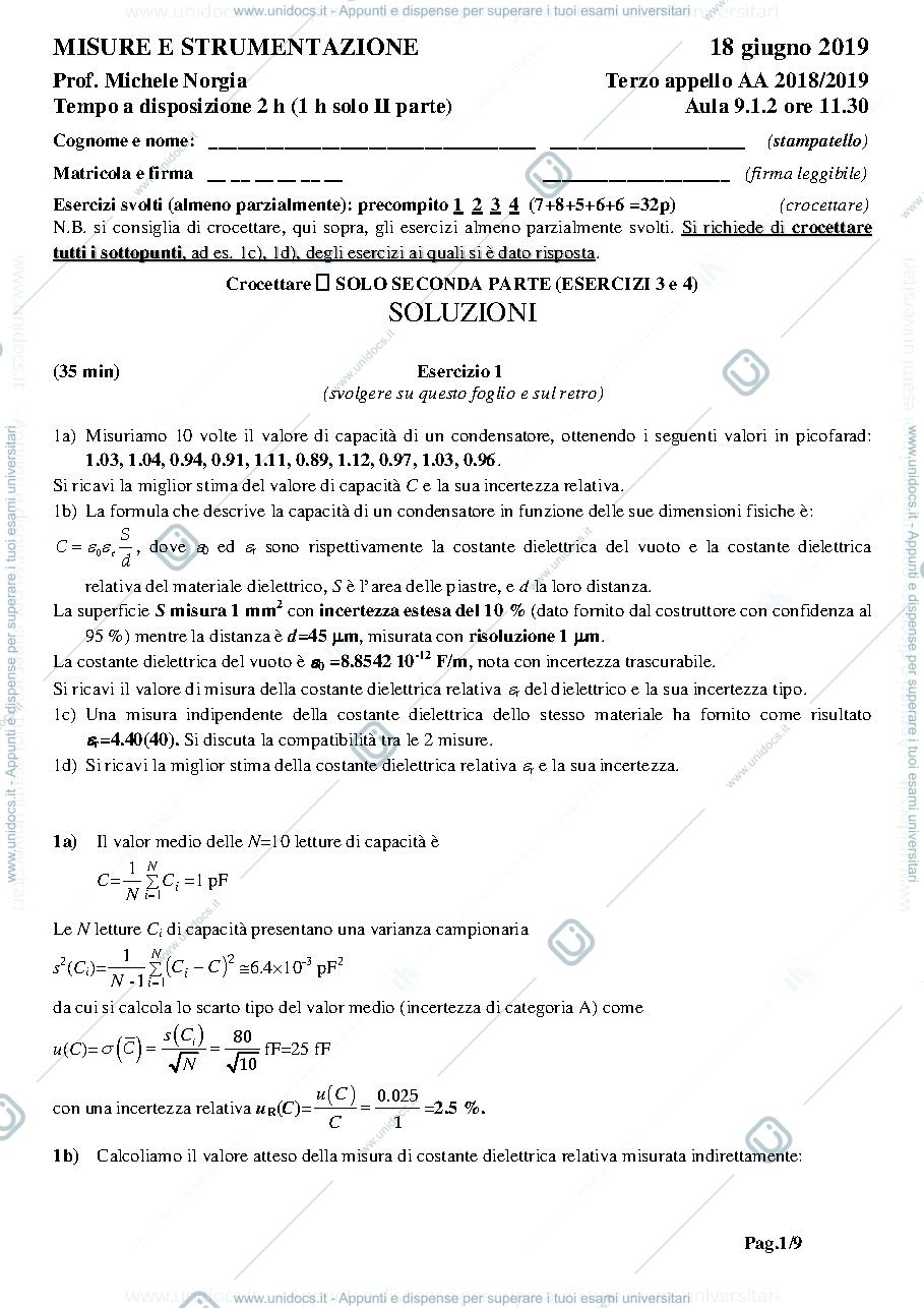 Anteprima pagina 1 — 190618-MA esami prof: Norgia